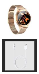 Chivo kw10pro women's smart Watch (Option: Gold set)