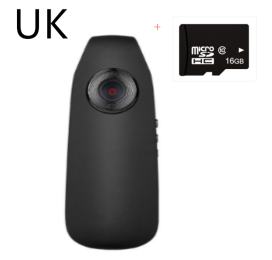 Compatible With ApplePortable Mini Video Camera One-click Recording (size: 16GB UK plug)