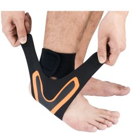 Ankle Support Brace Safety Running Basketball Sports Ankle Sleeves (Option: M-1pc-Left orange)