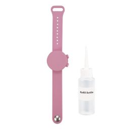 Outdooor Silicone Wristband Hand Sanitizer Disinfectant Bracelet (Option: Pink red)