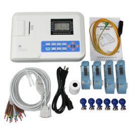 CONTEC Digital 1 Channel 12 Lead ECG Machine EKG Electrocardiograph ECG100G Printer (Option: ECG100G)