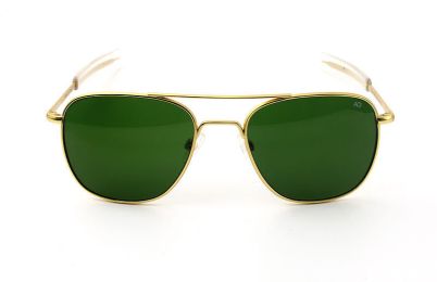Pilot Glasses for Men (Option: Gold green piece)