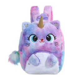 Girls Cute Plush Unicorn Backpack Fluffy Cartoon Schoolbags Birthday Gifts (Color: Color 3)