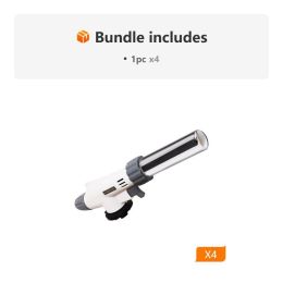 1pc Flame Gun Welding Gas Torch; Multifunctional Barbecue Torch Burner For Camping BBQ Desserts; Soldering; Cooking Heating Tool (quantity: 1pc*4)