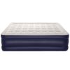 18" Airbed with Built-in Pump; Black and Blue